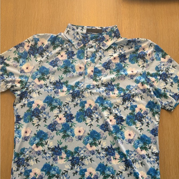 Beautiful Men’s large G/Fore floral polo - Picture 1 of 3